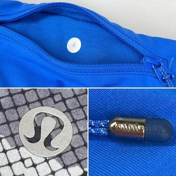 Lululemon Speed Shorts Mini Ziggy Snake Print Running Blue Black Gray Size 4 EUC - Picture 6 of 7